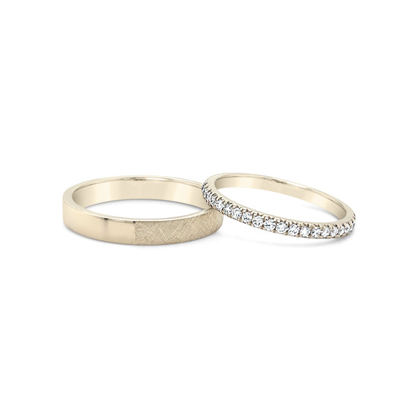 Starlight Champagne Wedding Bands