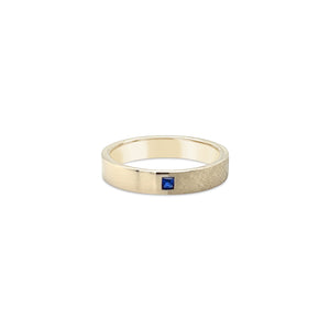 18K Champagne Gold Jekyll Hyde Band with Blue Sapphire